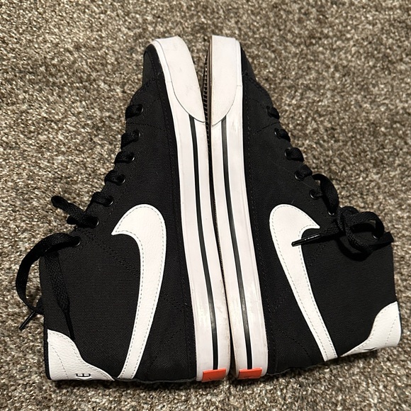 Nike Black and White Women’s High Top Court Legacy Sneakers - Picture 3 of 7